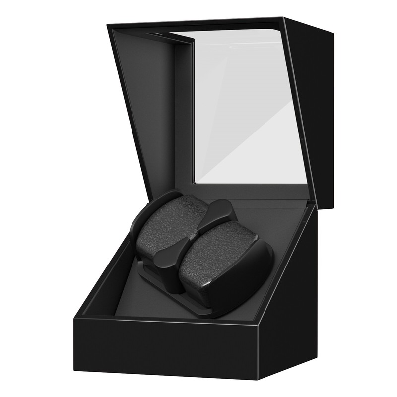 Automatic Rotation 2 Double Watch Winder Display Box Storage Case Organizer New gallery