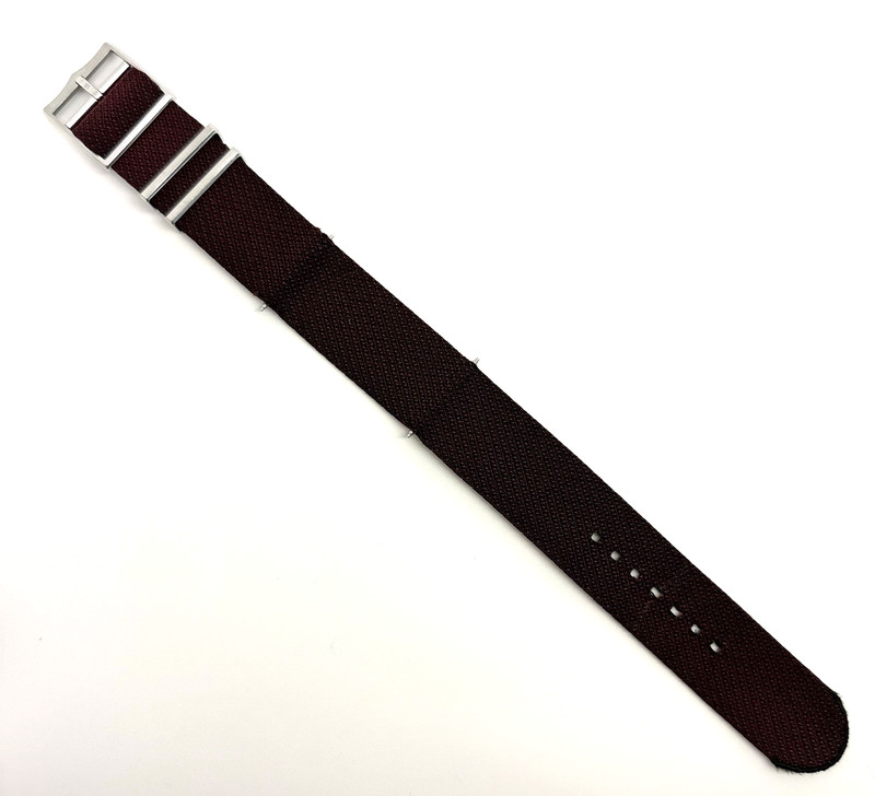 Tudor 22mm x 22mm Maroon Fabric Watch Strap Band Buckle Authentic OEM