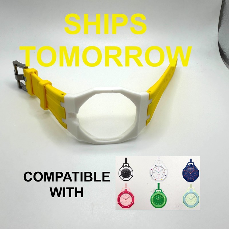 Case adapter and Silicone Strap Mod Kit Compatible AP Swatch Royal Pop IN STOCK