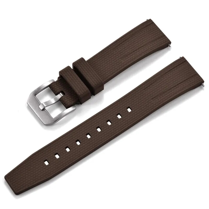 Colorful Watch Strap Diving Fluororubber Durable Steel Buckle Bands 20-22mm