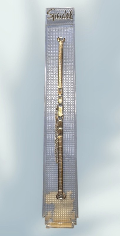 NOS Ladies Vintage Speidel 10k Yellow Gold Filled Wrist Watch Band Expandable