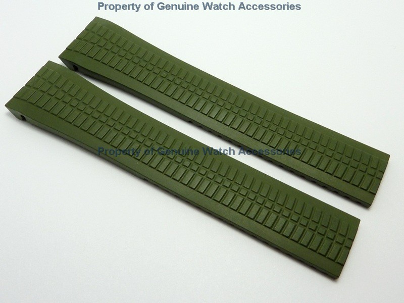 Patek Philippe Aquanaut 5164, 5164A Khaki Green (21mm X 18)Rubber Strap (D31)NEW