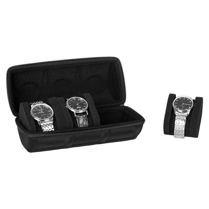 EVA 21*9cm 3 Slot Watch Display Box Travel Case Organizer Jewels Storage Cover a gallery