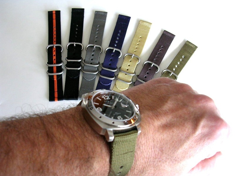 NATO G10 2pc UTC Ballistic nylon RAF strap Military watchband stitched IW SUISSE gallery