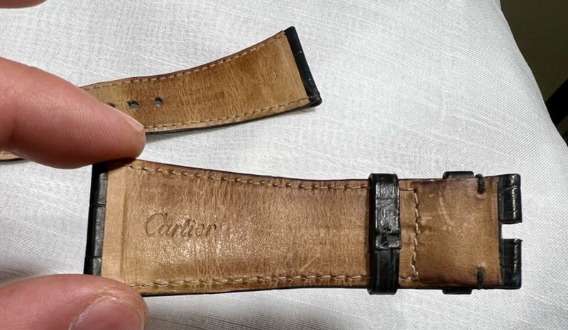 Athentic Cartier Strap Vintage 28mm (between lugs 10mm) Roadstar Fullsize #M5 gallery