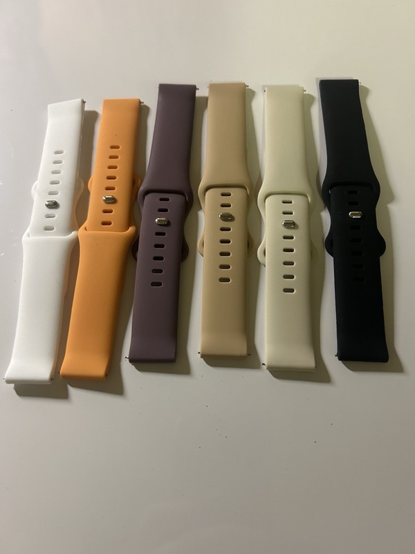 20mm Silicone Watch Bands Lot of 6 Multicolor Two-Piece for Samsung or apple