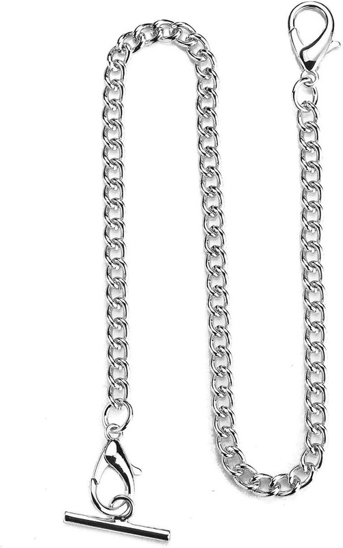 14 Pocket Watch Chain T Bar with Lobster Clasps for Men & Women gallery