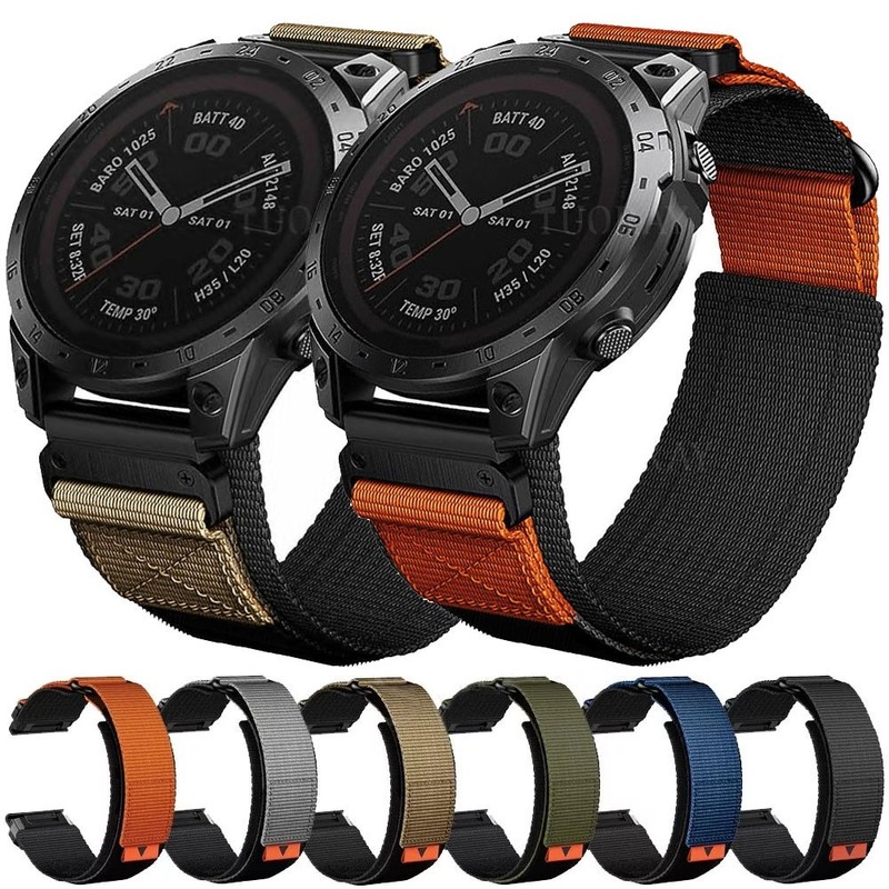 Quick Fit 22mm 26mm Band For Garmin Instinct 1/2/3/E 45mm 3/2X 50mm Nylon Strap gallery