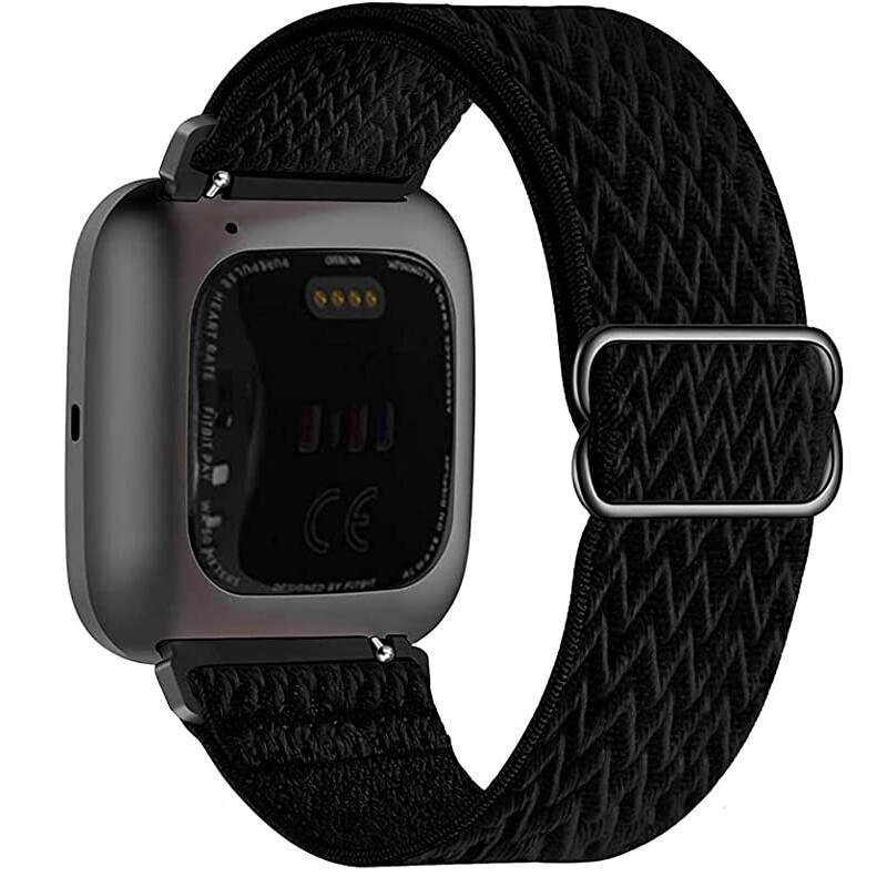 For Fitbit Versa 1/2/Lite Nylon Strap Fabric Elastic Band Stretchable Watchband