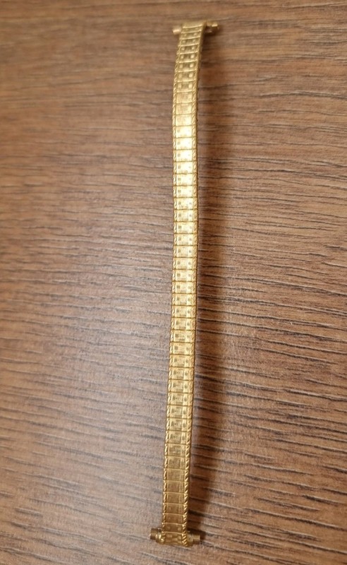9mm – 12mm SPIEDEL VINTAGE 1950s-1970s ROLLED GOLD EXPANDING WATCH STRAP, NOS