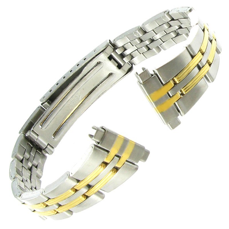 12-16mm Speidel Stainless Steel Two Tone Deployment Buckle Watch Band 2011/15