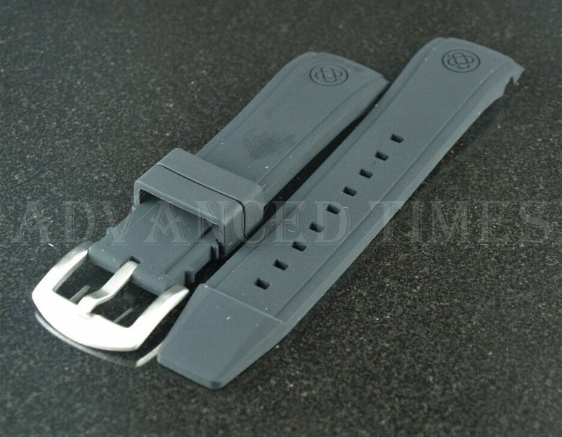 New Genuine OEM Deep Blue 22MM High Grade Black Rubber Strap For Master 1K