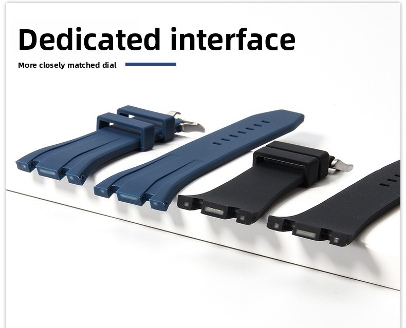 Quality Soft Silicone Rubber Watch Strap Sports Waterproof Band Interface 27mm gallery