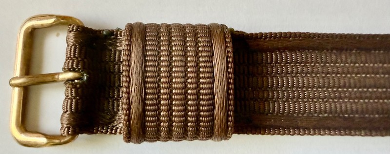 16mm 5/8" Vintage Brown Nylon Slide 1950s Unused Watch Band gallery