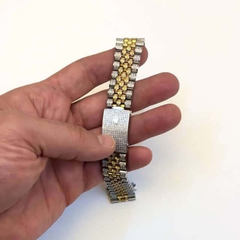 Rolex Datejust 2-Tone Yellow 4.5CTW Natural Diamond Jubilee 36mm Watch Band gallery