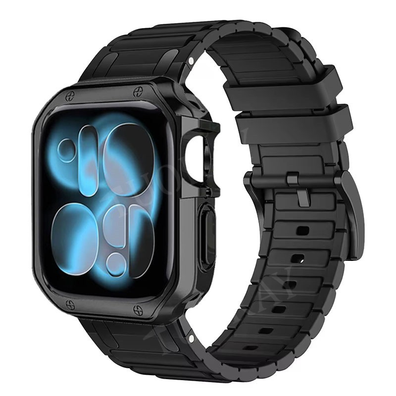 Silicone Strap Band+TPU Case For Apple Watch Ultra 3 49mm Series 11 10 9 8 7 SE