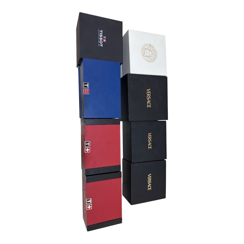 Lot of 8 Empty Watch Boxes Versace & Tissot Box Only