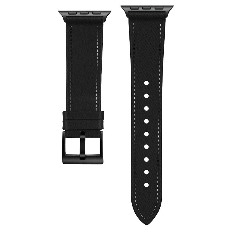 Fabric + Leather Watch Strap Band For Apple Watch Series 8 7 6 5 4 3 2 1 SE