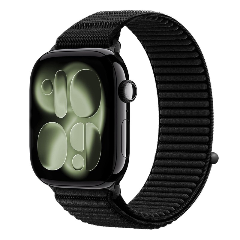 OMECKY Sport Band Compatible 44mm 45mm 46mm 49mm (42mm-Series 3 2 1), Black