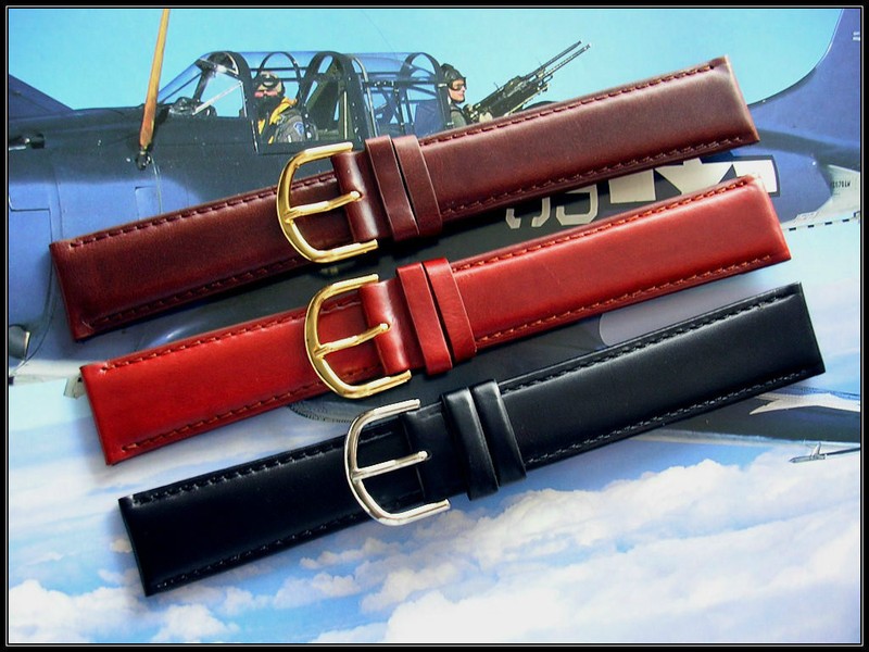 22mm Black or Brown Oily Leather XL watchband strap IW SUISSE 16 18 19 20 X Long