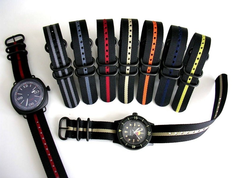 20 22mm 1pc NATO G10 UTC Nylon PVD stripe RAF strap Military watchband IW SUISSE gallery