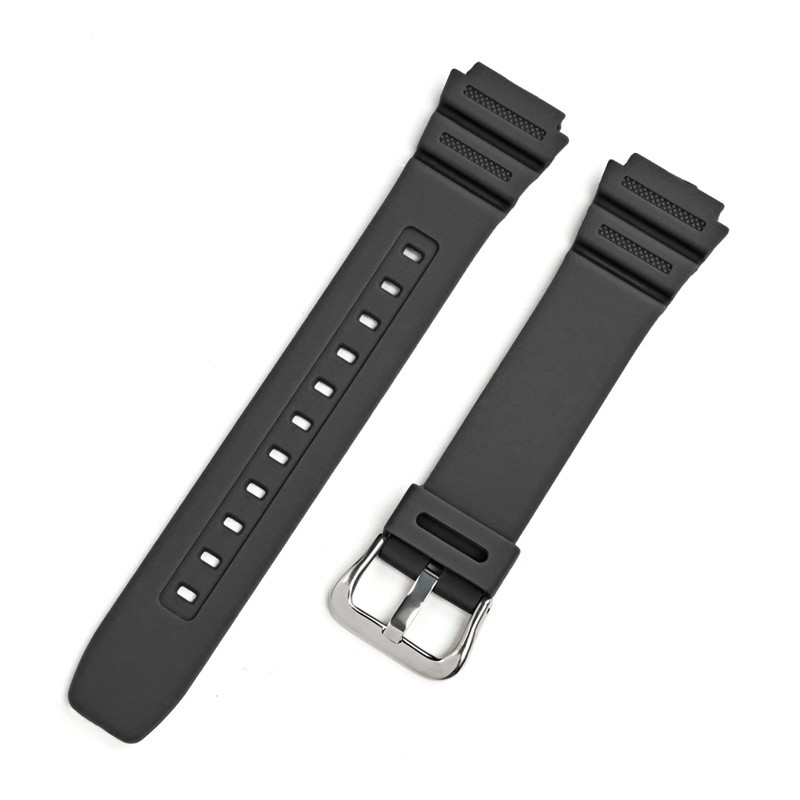 18MM For Casio W-800H F-108 W-218H Watch Band Strap Replacement TPU Watchband