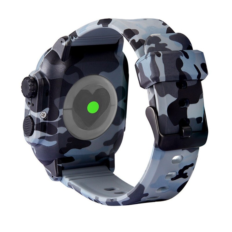 Waterproof Case with iWatch Band Strap For Apple Watch Series 8 7 6 5 4 3 2 1 SE gallery