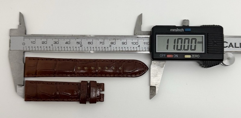 Breitling 18mm x 16mm Shiny Brown Crocodile Watch Strap Band 1043P Authentic OEM gallery