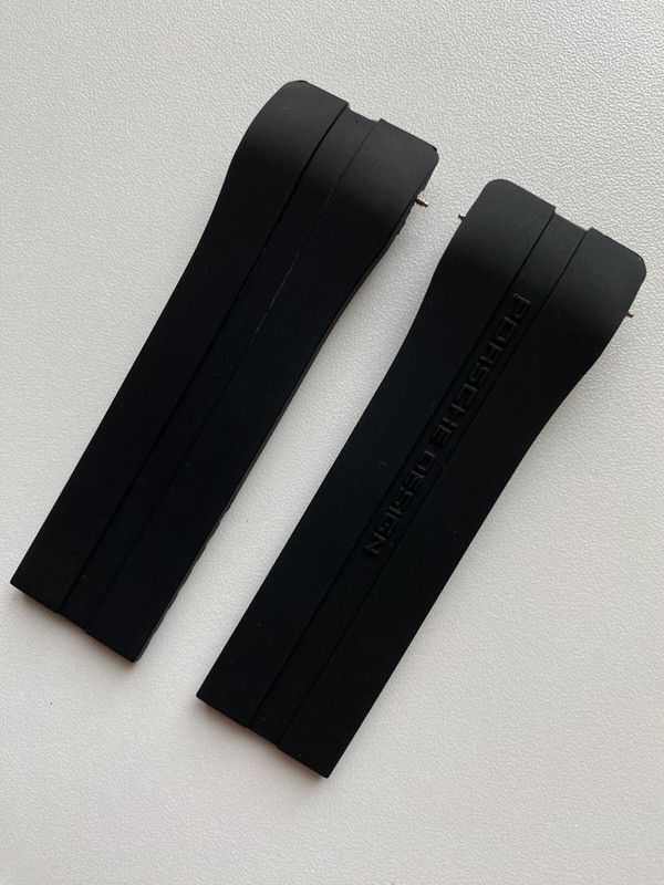 Porsche Design Black Rubber Watch Band Strap 25MM 95% New