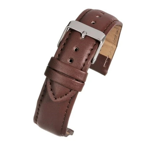 22mm Brown Padded Leather Watch Strap Fits Most Watches