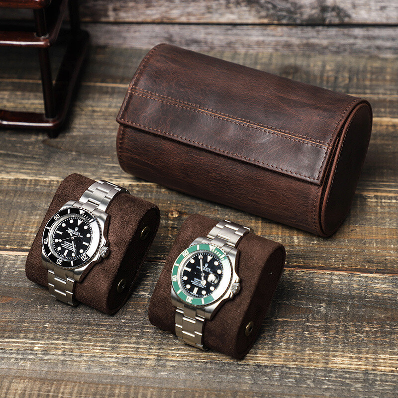 For 2 Watches Box Display Case Organizer Storage Mens Watch Holder Accessories