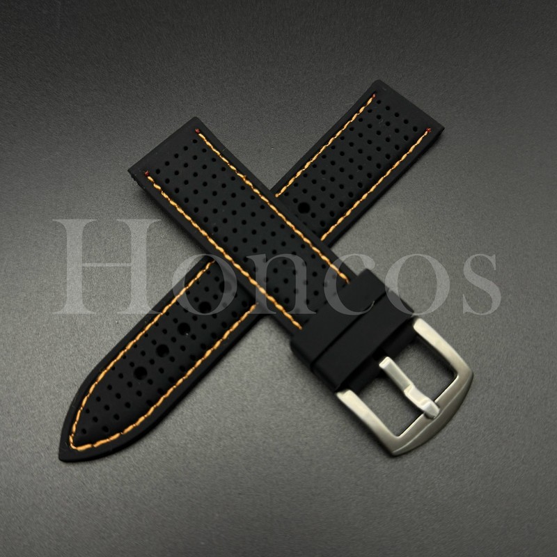20 22 MM Rubber Strap Stitching Lined Air Sport Watch Band fits for Citizen B/OG