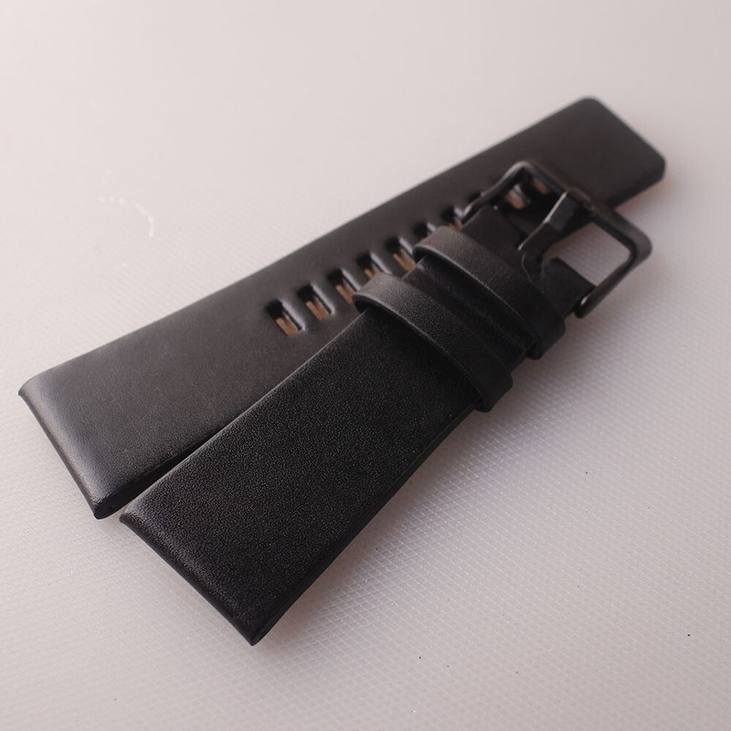 22 24 26 28 30 32mm Leather Watchband Strap For DZ7312 Brown Black + Tools