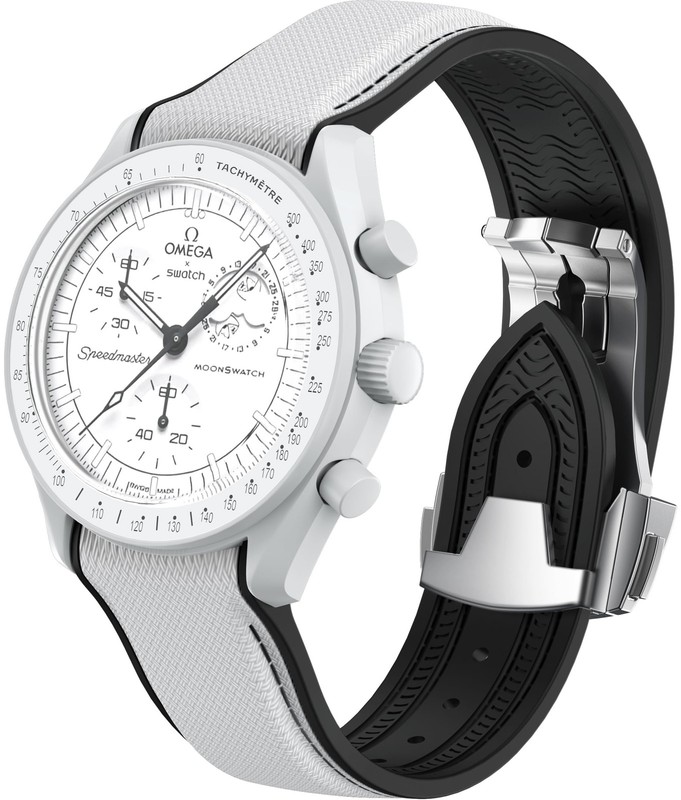 Omega x Swatch Moonswatch Strap, 20mm Folding Buckle, Collision Color Band fo…