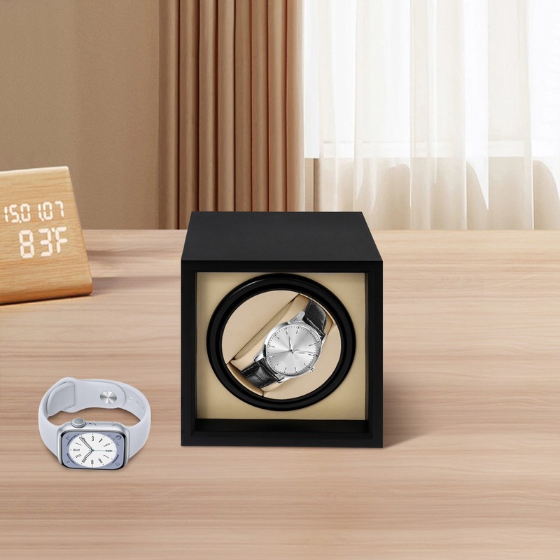 Modern Single Slot Automatic Watch Winder Watch Display Box Tabletop Winder NEW! gallery