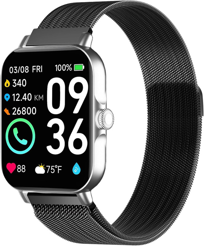 Mesh Metal 22Mm Watch Band Compatible with IDW19,IDW13,IDW16 Smartwatch,Stainles