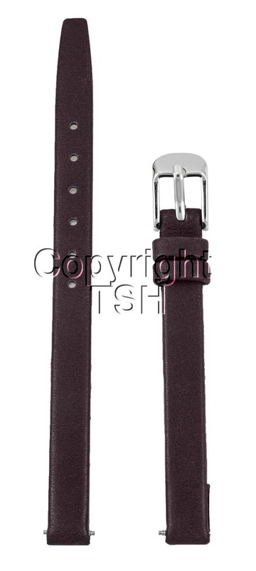10 mm BROWN CALF LEATHER WATCH BAND WITH SPRNG BARS