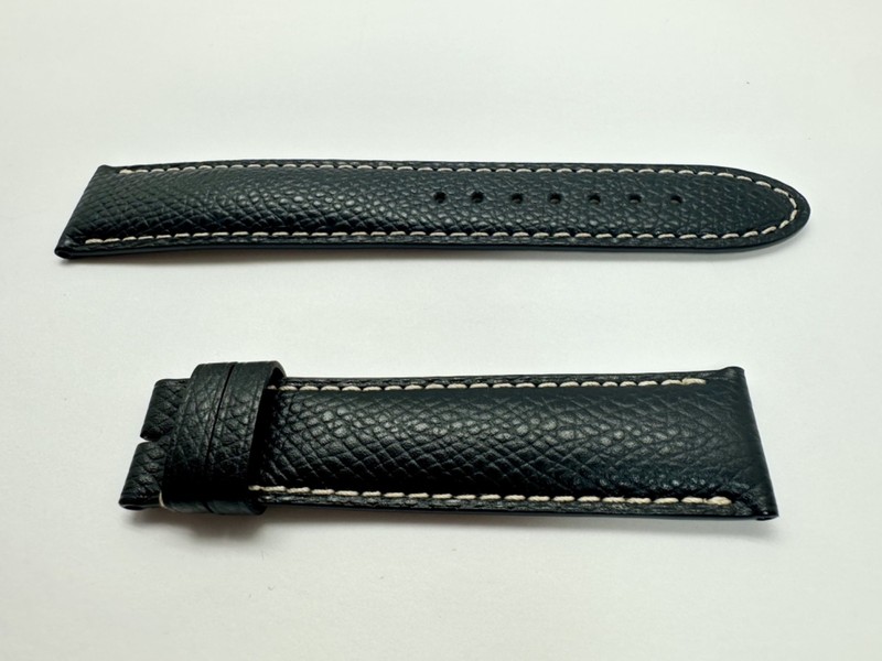Montblanc 19mm Black Matte Lizard-Grain Genuine Leather Watch Band Strap gallery