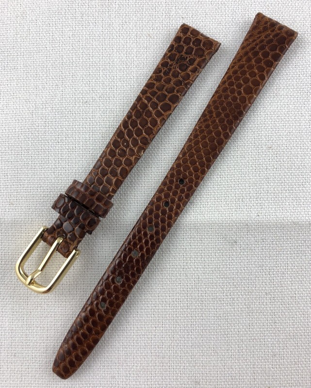 Nos Kreisler Genuine Lizard 11mm Ladies Honey Non-Stitched Watch Band W72