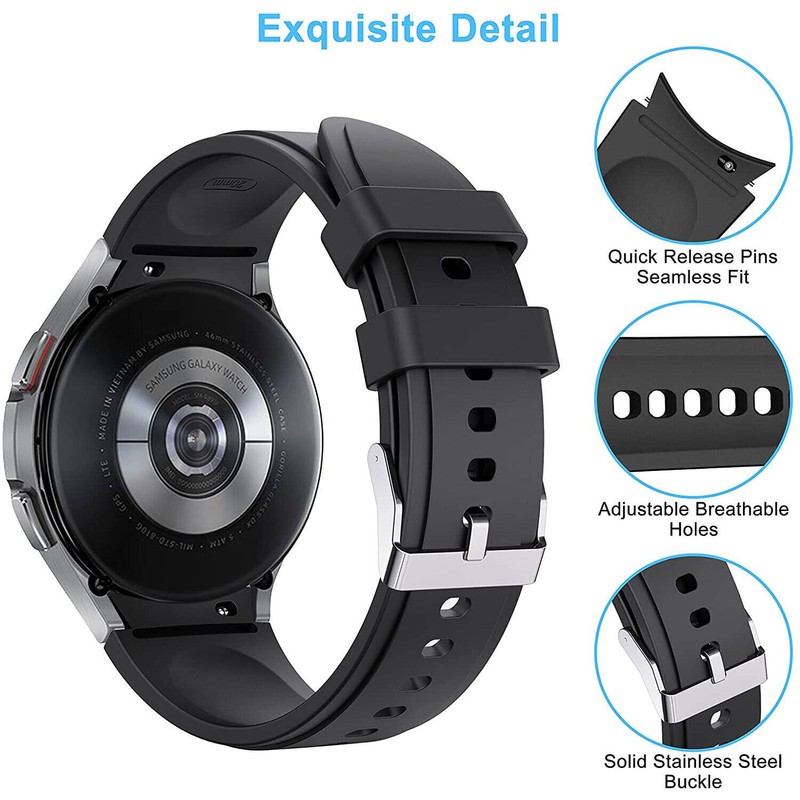 3/PACK For Samsung Galaxy Watch 4/5/6 Classic Sport Band Silicone Strap Women gallery