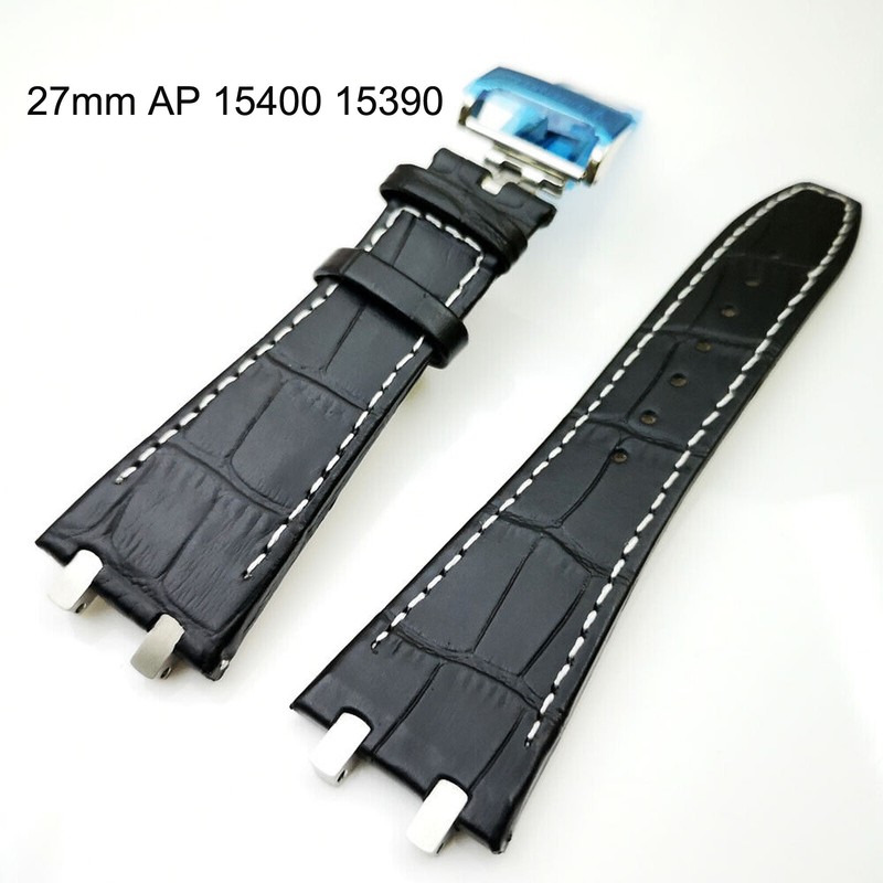 27mm Calf Leather Strap For AP Royal Oak 15400 15390 39mm/41mm Modles Watch Band
