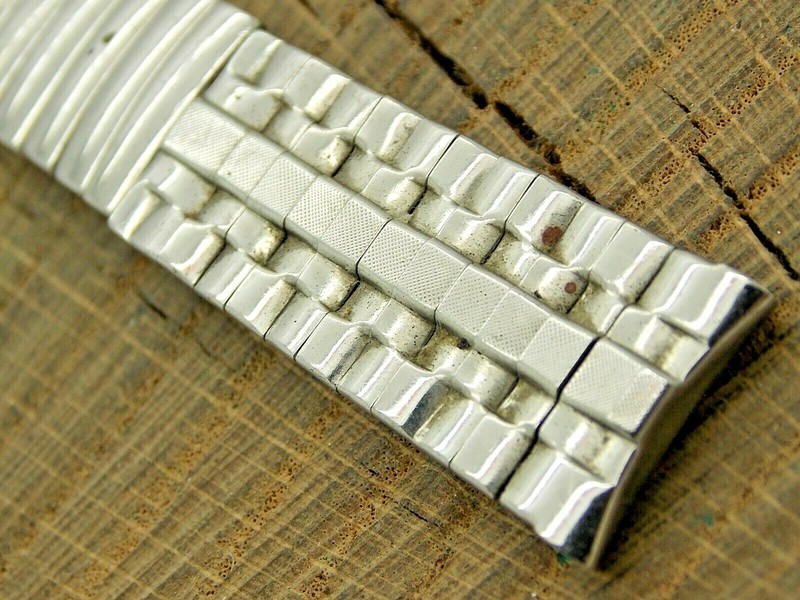Scott Vintage Expansion Watch Band 17.5mm Curved Lug Mens Stainless Pre-Owned