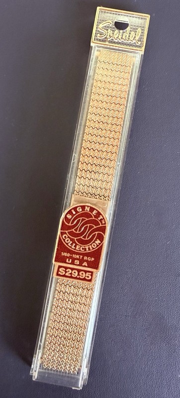 NEW OLD STOCK In Original Case SPEIDEL SIGNET COLLECTION 10K GOLD RGP Strap