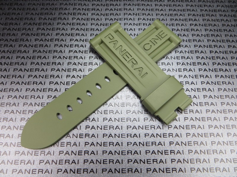New 22mm Authentic PANERAI Rubber Strap Green Diver Watch Band Tang Buckle
