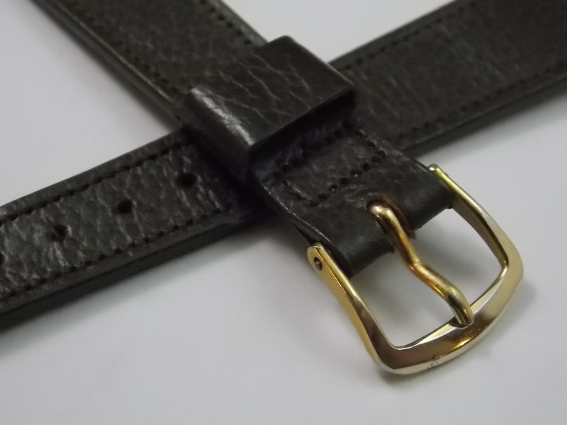 Vintage NOS new old stock grey leather Wyler 1950s leather watch band 16mm 5/8″