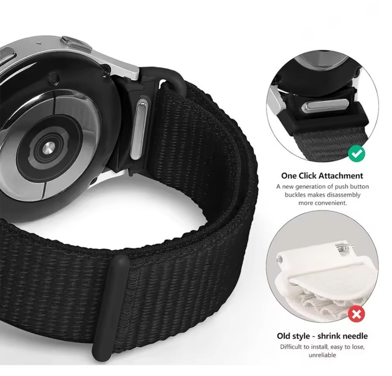 Sport Nylon Watch Band Strap For Samsung Galaxy Watch 4 5 6 7 40mm 44mm 45mm gallery