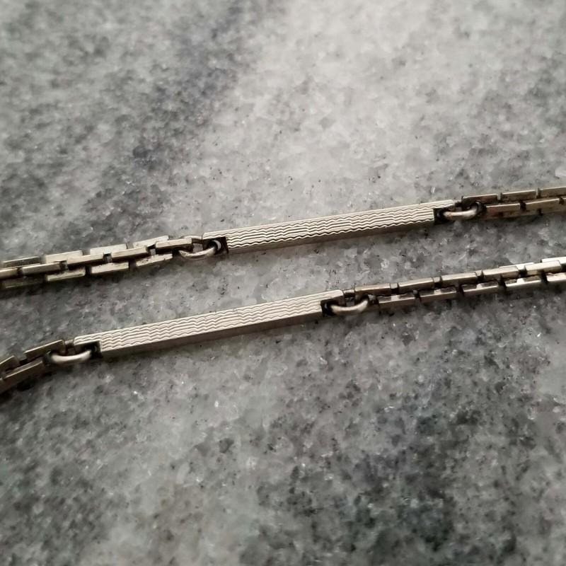 Vintage Bigney Silver Tone Watch Chain Dog Clip Spring Ring, 12 1/2 Inches Long gallery