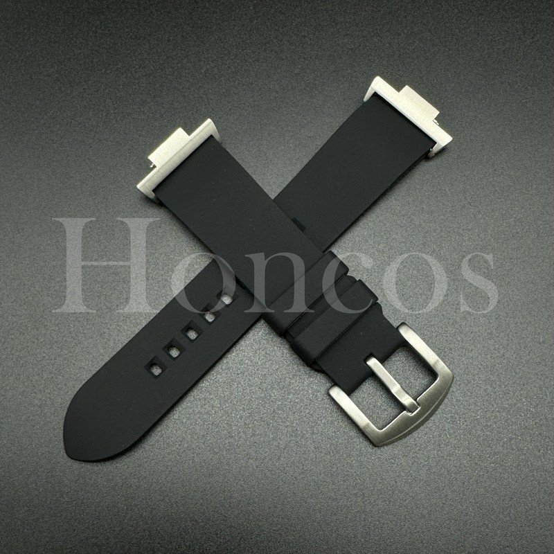 Replacement Black Rubber Watch Strap Fits for Tissot PRX Quick Release Adapter gallery