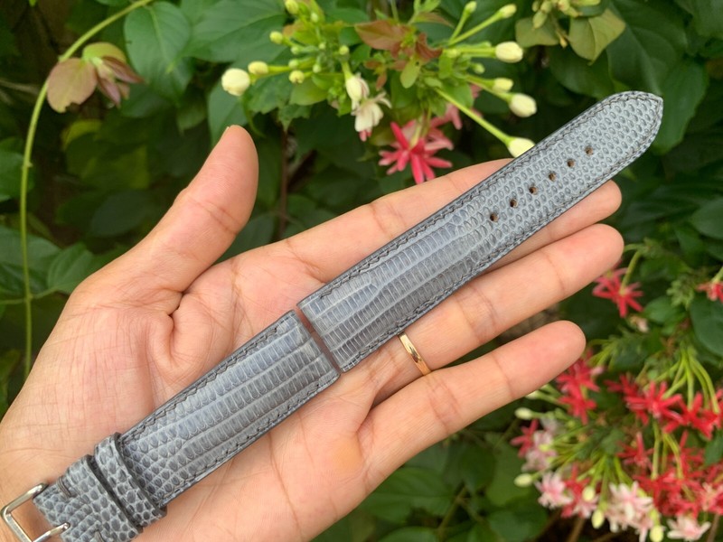14 15 16 18 19 20 21 22 23 24 26mm Genuine Lizard skin leather watch strap band gallery