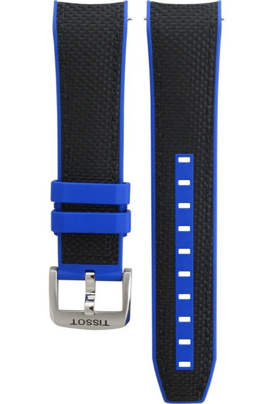 Tissot Seastar Rubber Blue Black Men’s Replacement Watch Strap T604048424